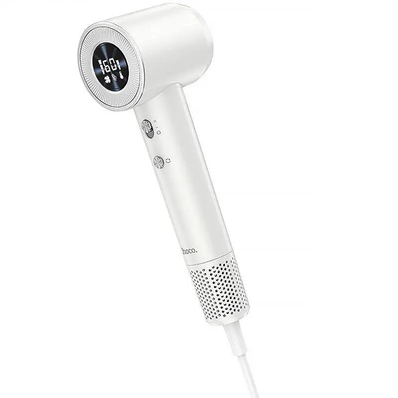 Фен для волосся Hoco HP10 with digital display (1600W) White - фото 2