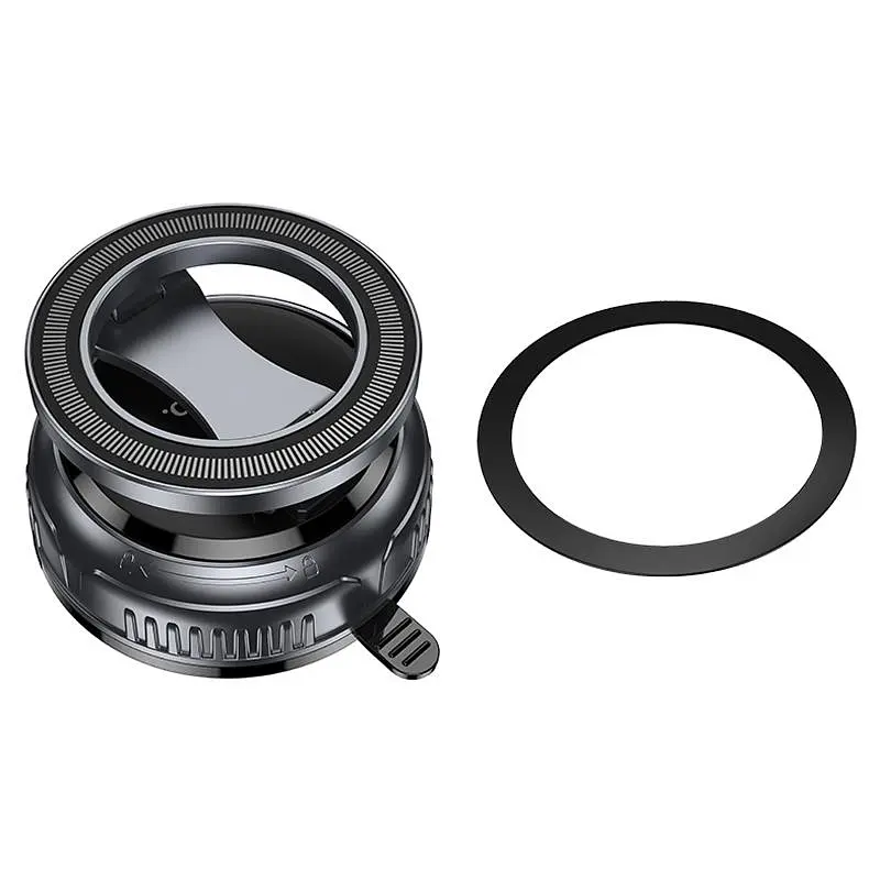 Автотримач Hoco H92 High vacuum suction cup magnetic (universal) Black/Metal gray - фото 5