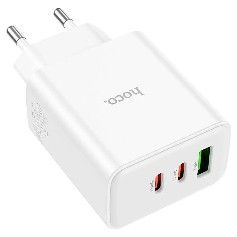 Зарядный адаптер блок питания 3 порта 40 вт Hoco C126a Pure power 3-port 40w - фото 2