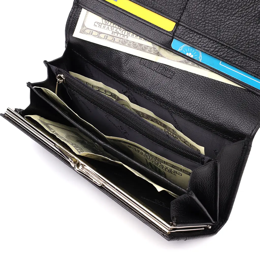 Солідний жіночий гаманець із натуральної шкіри ST Leather 19х9х3 см acs0029653 - фото 8