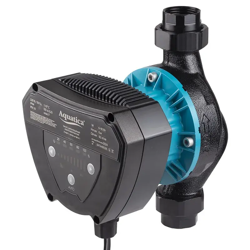 Насос циркуляційний енергозберігаючий 6-90Вт Hmax 6м Qmax 92л/хв Ø1½" 180мм + гайки Ø1" AQUATICA GPA25-6/180 IV (774071) - фото 8