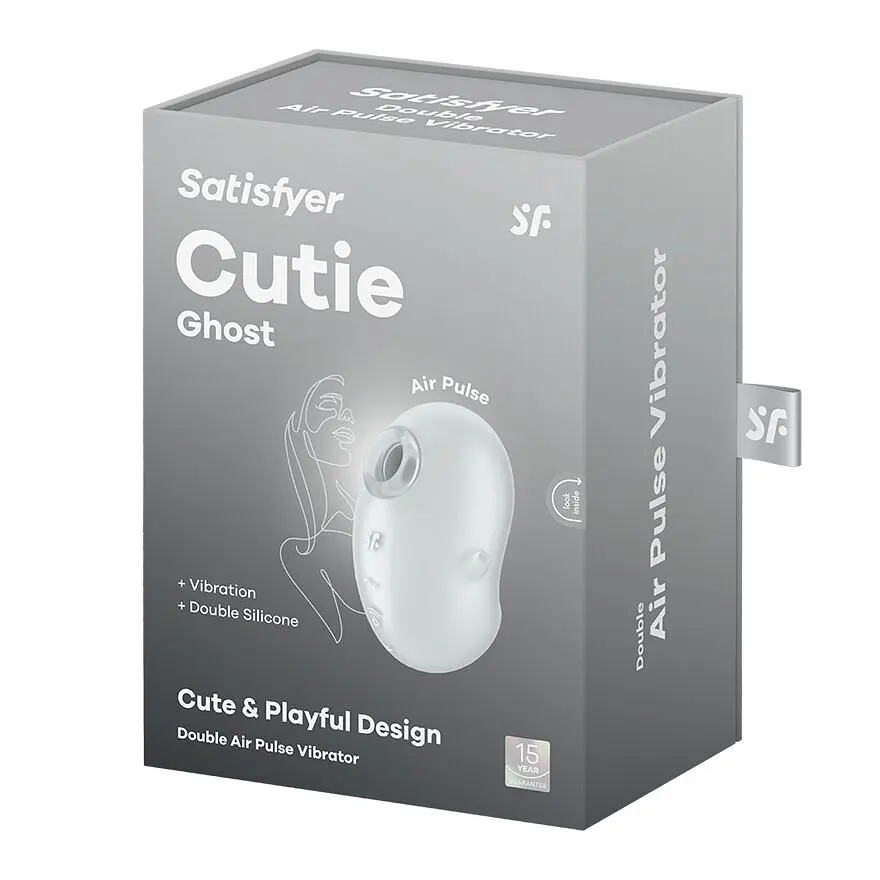 Вакуумний кліторальний стимулятор із вібрацією Satisfyer Cutie Ghost White Satisfyer SX0573 99366 - фото 2