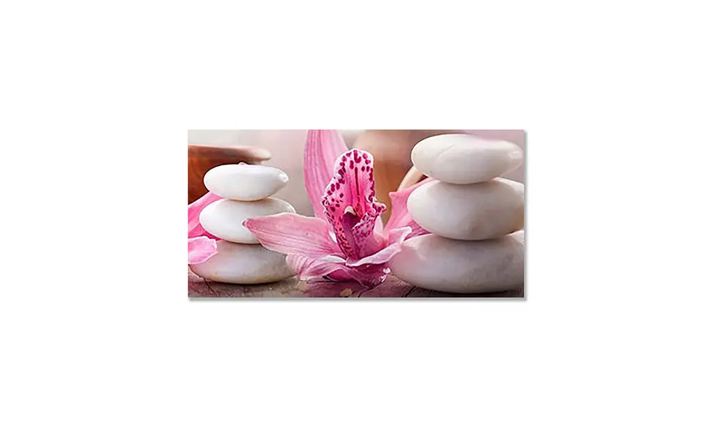 Вінілова наклейка на стіл Круглі Камені квіти релакс Абстракція Рожевий 60х120 см Happy Pocket Z180507 - фото 3
