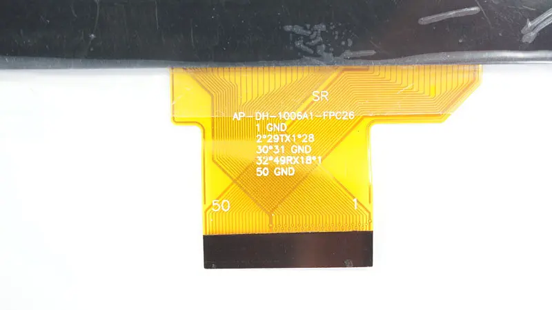 Тачскрін Globex (сенсорне скло) AP-DH-1006A1-FPC26 10 1 зовнішній розмір 257*160 мм робочий розмір 223*125 мм 50 pin чорний - фото 4