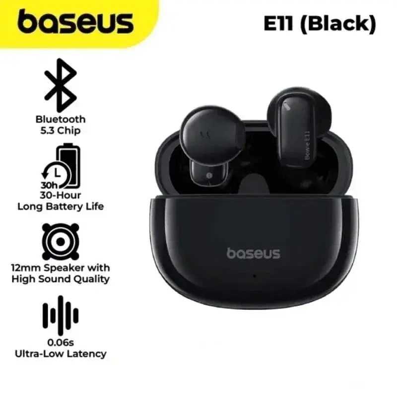Навушники Baseus Bowie E11 Black A00053500113-Z1 - фото 3