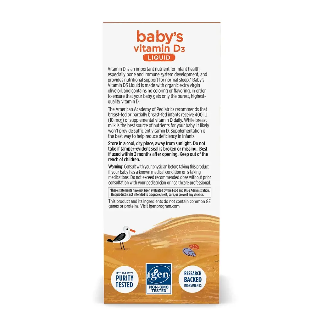 Вітамін D3 Nordic Naturals (Baby's Liquid) - 22,5 мл - фото 4