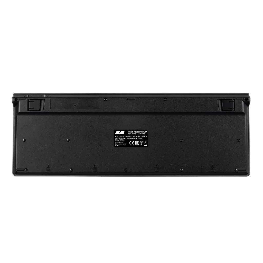 Клавіатура мембранна бездротова 2E KS-280 Black-Grey, 120key, WL/BT, EN/UK, silent - фото 2