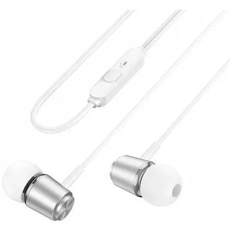 Навушники металеві Hoco M108 Spring metal universal earphones with mic чорні - фото 5
