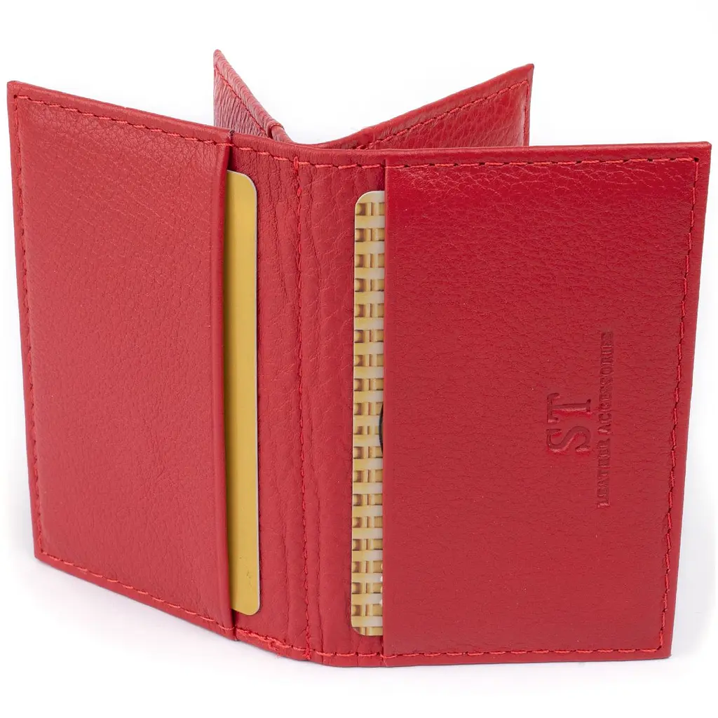 Візитниця-книга ST Leather 19214 червона - фото 9