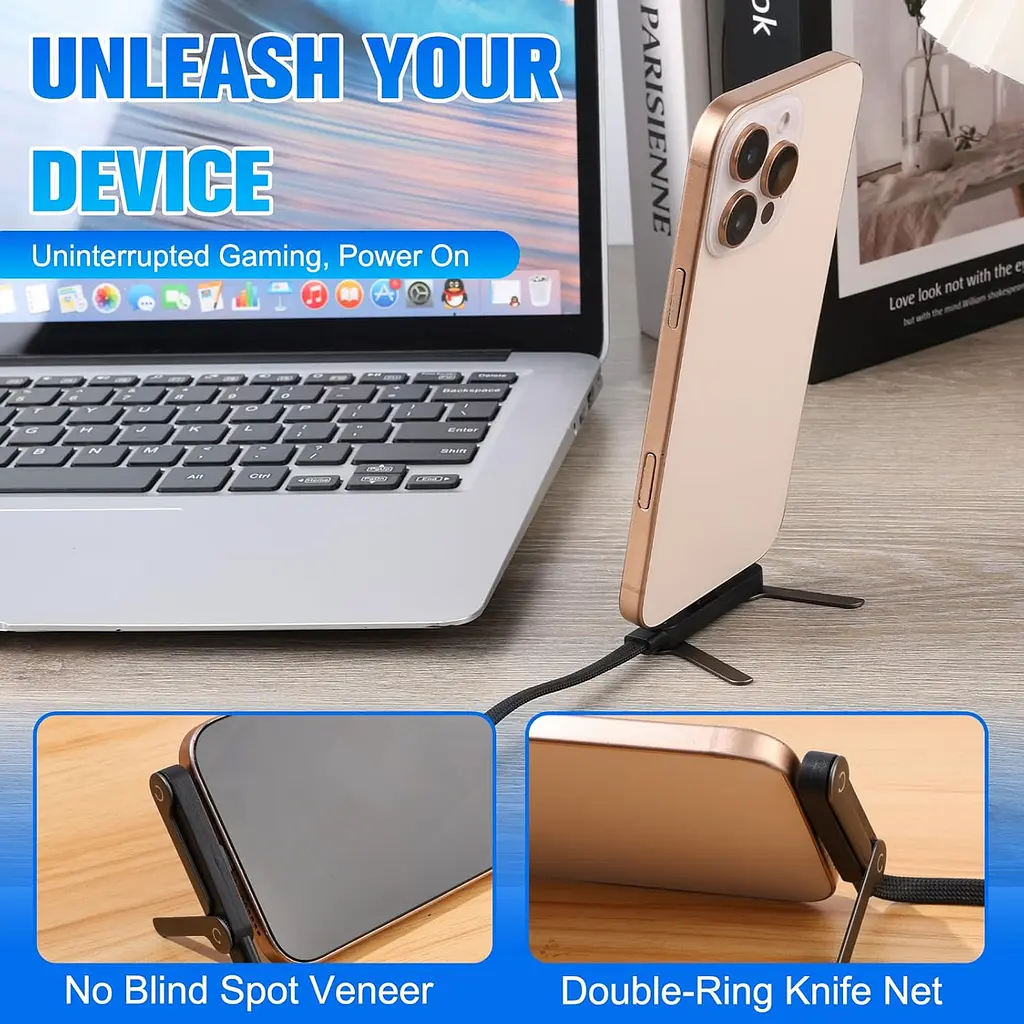 Кабель USB Type-C Type-C 240 W со складывающейся подставкой 2 м black - фото 5