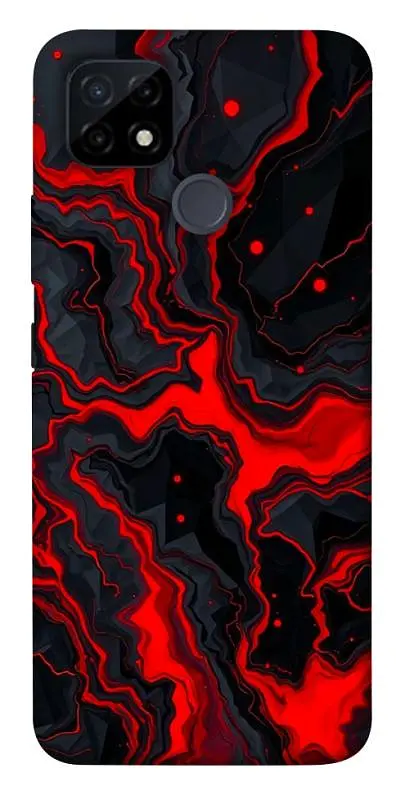 TPU чохол Demsky Black red marble для Realme C21Y