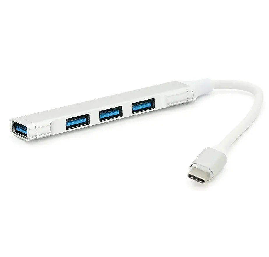 Розгалужувач Хаб 4 порти VEGGIEG VK-301 HUB Type-C на USB 3.0 — 4 порти, 480Mbts, живлення від USB, 15cm