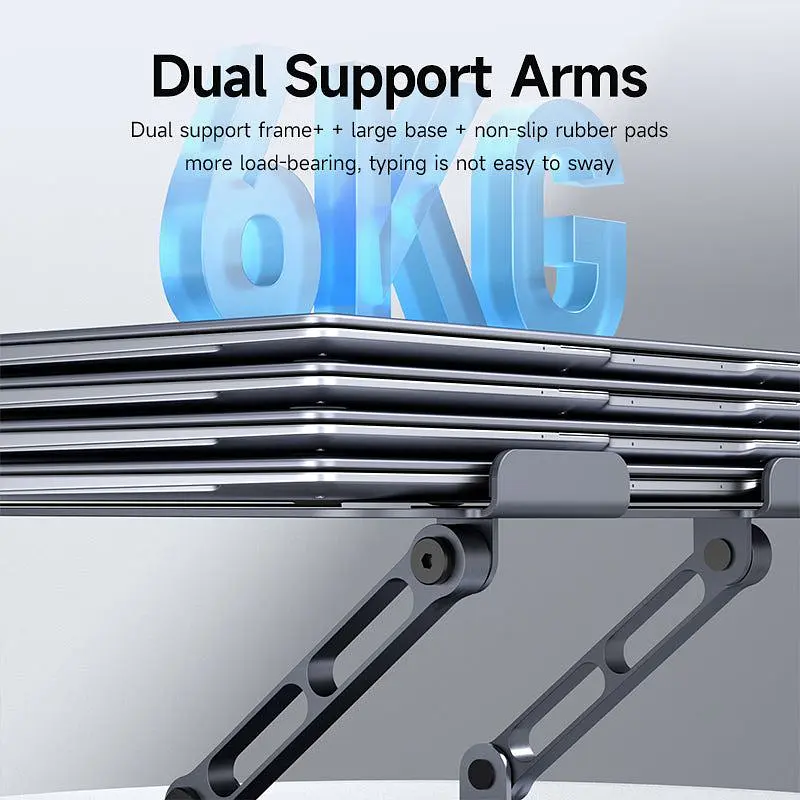 Підставка для ноутбука Hagibis Aluminium Ajustable Laptop Stand Grey (NBS04) [162341] - фото 5