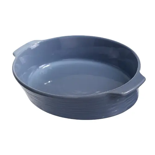 Форма для запікання овальна 36×22.5×7 (см) форма для духовки 2 літри Блакитний Yiwu S1288 - фото 3