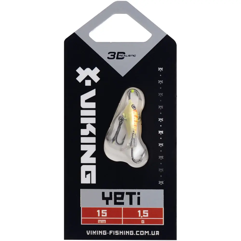 Балансир Viking Fishing Yeti Ice Jig 15mm 1.5g #06 Japanese School - фото 2