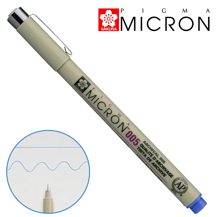Лінер Sakura PIGMA MICRON (0.05), 0,2 мм синій