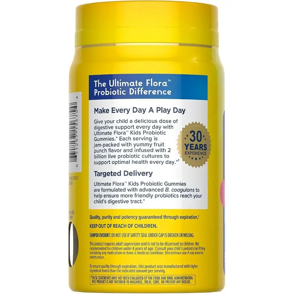 Пробіотики для дітей 2 млрд КУО Renew Life Ultimate Flora Kids Probiotic Gummies смак фруктового пуншу 60 жувальних цукерок - фото 2