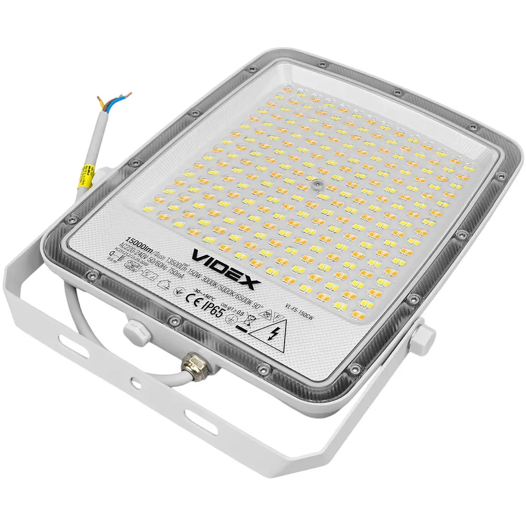 LED прожектор Videx F5 150W 3000-5000-6500K 230V білий (VL-F5-150CW) - фото 4