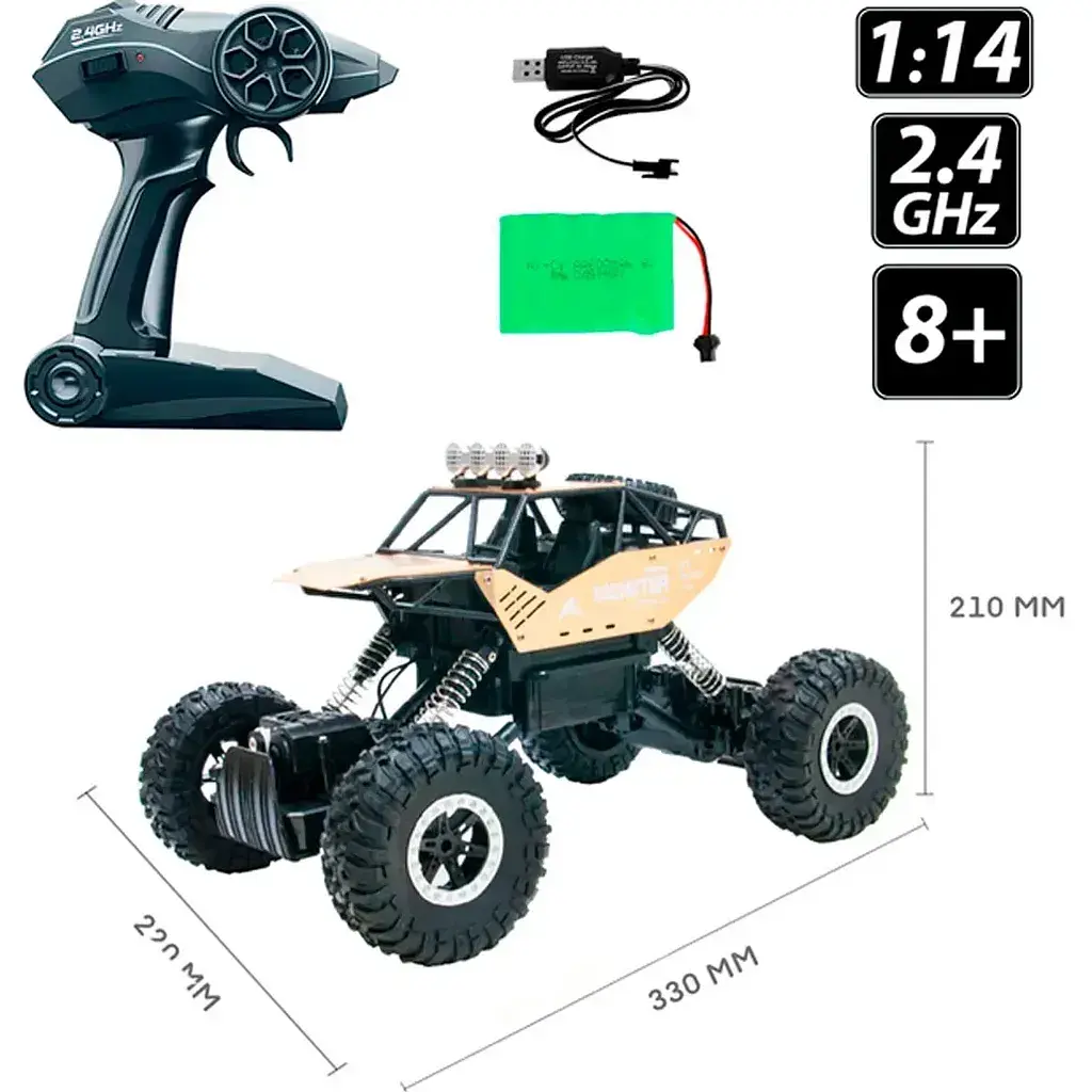Машинка на радіокеруванні Sulong Toys Off-road Crawler Force 1:14 Gold [SL-122RHG]  [114228] - фото 3
