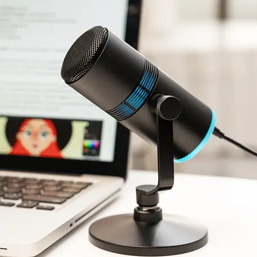 Мікрофон Thronmax V8, Black, USB, 3.5 мм jack, конденсаторний, RGB підсвічування, кабель 1.5 м (V8THRONMAX) - фото 3