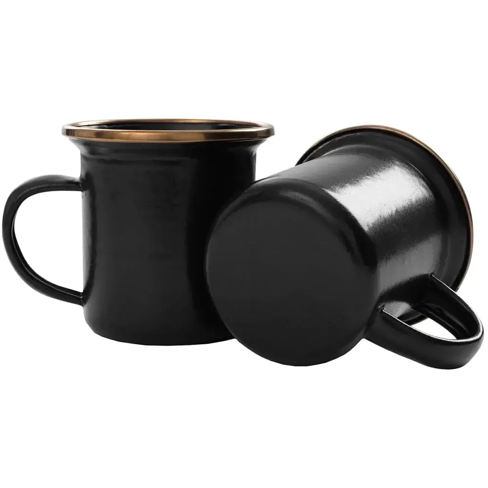 Набір чашок Barebones Espresso Cup/Enamel/Set 2 шт Charcoal