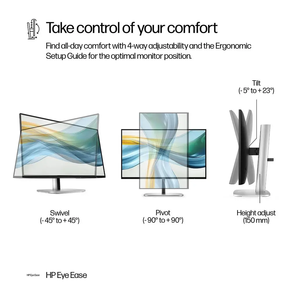 Монитор 23.8" HP S5 Pro 524pu FHD IPS 100Hz (9D9V7AA) - фото 10