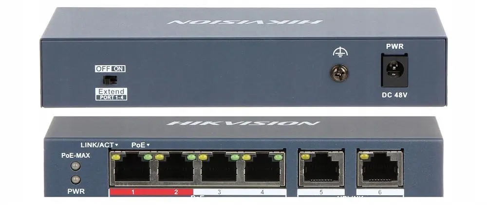 Комутатор Hikvision (DS-3E0106P-E/M) - фото 2