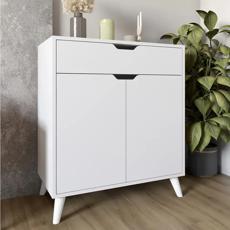 Комплект меблів для вітальні М-ЗОН Борн Німфея Альба (білий) 5 предметів з білими ніжками (MZN-031067) - фото 5