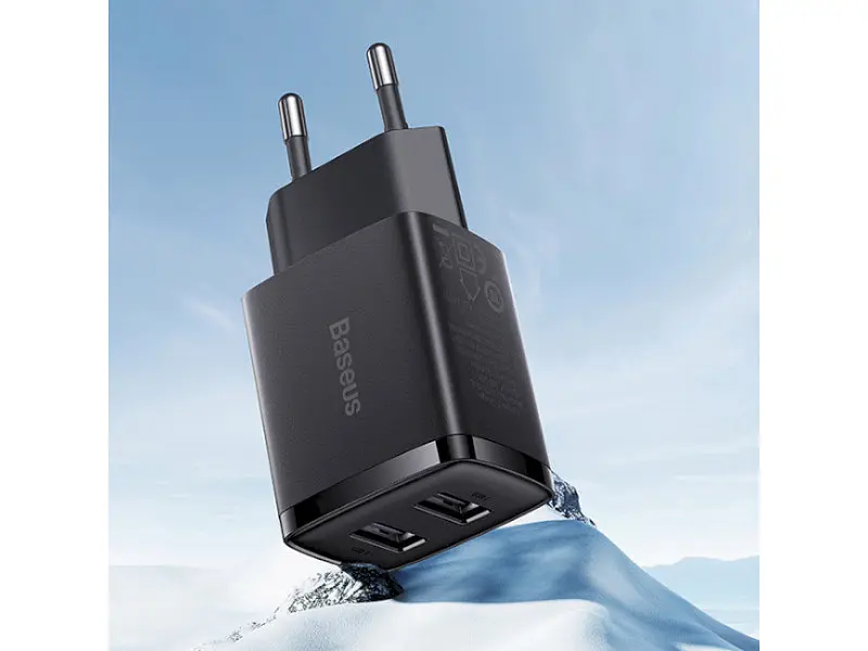Мережевий зарядний пристрій BASEUS Compact Quick Charger 2U 10.5 W (CCXJ010201) - фото 9