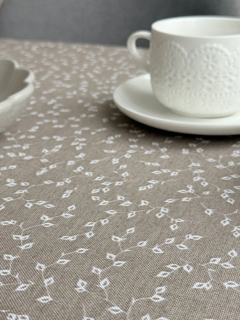 Скатертина столова Ecotton DUCK 170х220 см водовідштовхувальна кремовий (V 10/ Khave) (25007) - фото 7