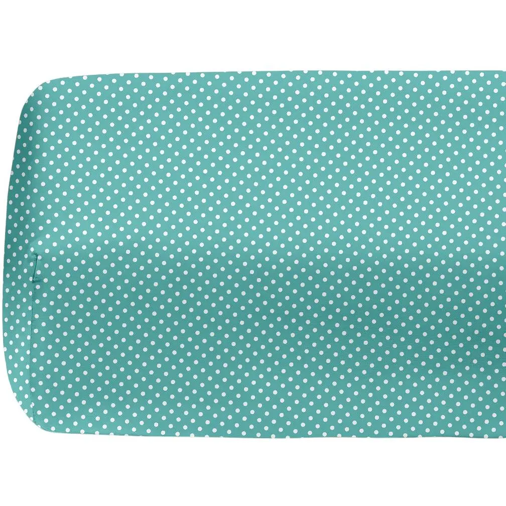 Набір простирадл на резинці Cosas Mint Dots 60х120х12 см (SetSheet_DropMint_White_120x60) - фото 8
