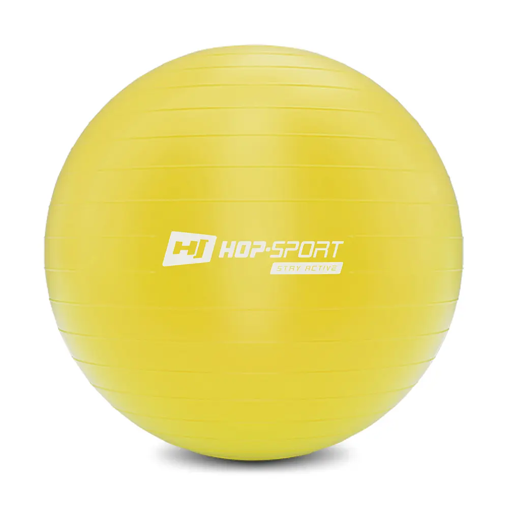 Фітбол Hop-Sport 75см жовтий + насос 2020 - фото 2