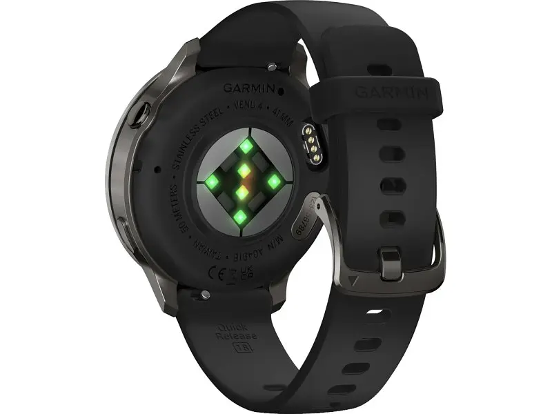 Смарт-годинник Garmin Venu 4 41 mm Slate with Black Silicone Band (010-03013-02) - фото 3