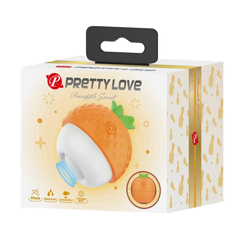 Кліторальний вібратор з пульсацією Pretty Love Pineapple Secret, помаранчевий PRETTY LOVE BI-300064-1 103513 - фото 2