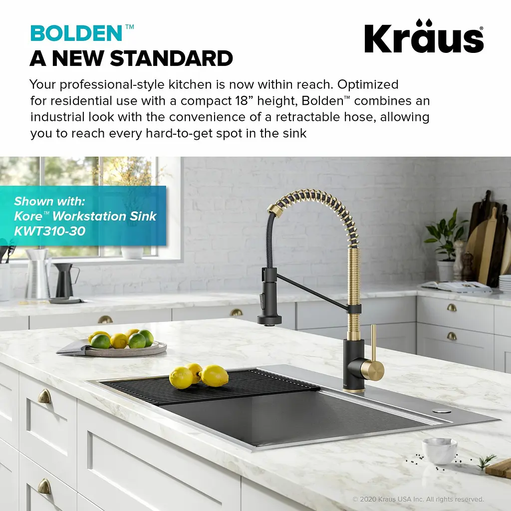 Смеситель для кухни Kraus Bolden KPF-1610SFACBMB, Бронза - фото 5