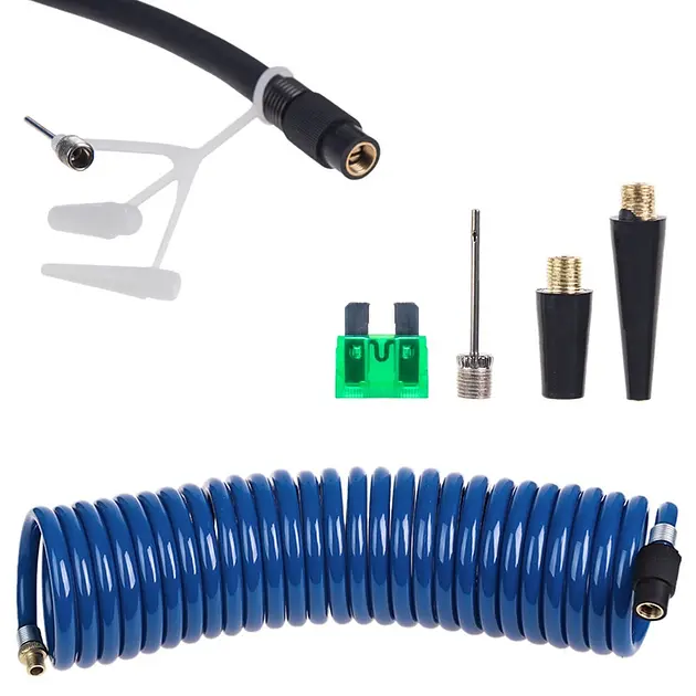 Автомобільний компресор Vitol 150psi 25Amp R15-R18 90л 2 циліндри шланг 1,0+5,0м клеми (K-70) - фото 3