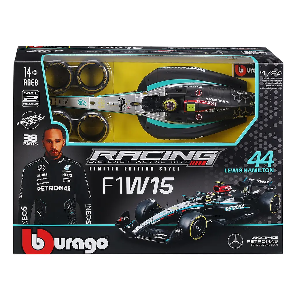 Авто-конструктор Bburago Mercedes-AMG F1 W15 Petronas 2024 (18-28515) - фото 7