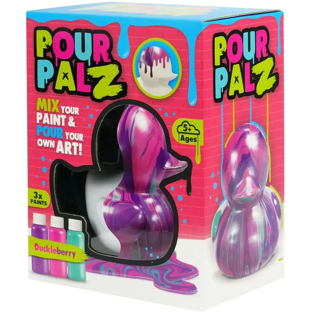 Набор для творчества ToyMonster Pour Palz Флюид Арт Утенок Ягодная фантазия (GS-G26261C) - фото 3