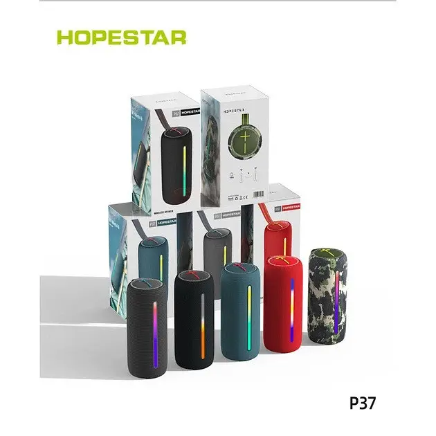 Бездротова портативна акустика - Bluetooth колонка Hopestar P37 чорна - фото 6