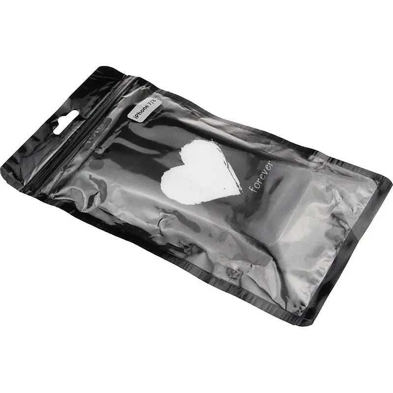 Чохол-накладка Toto Glass Fashionable Case Apple iPhone 7/8/SE 2020 White Heart on Black - фото 2
