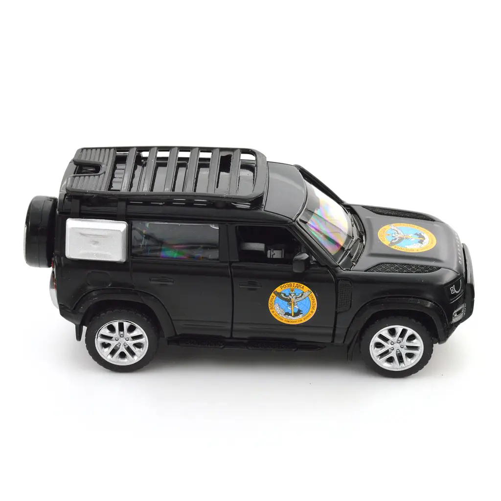 Автомодель TechnoDrive Шеврони Героїв Land Rover Defender 110 ГУР МО (250364M) - фото 9