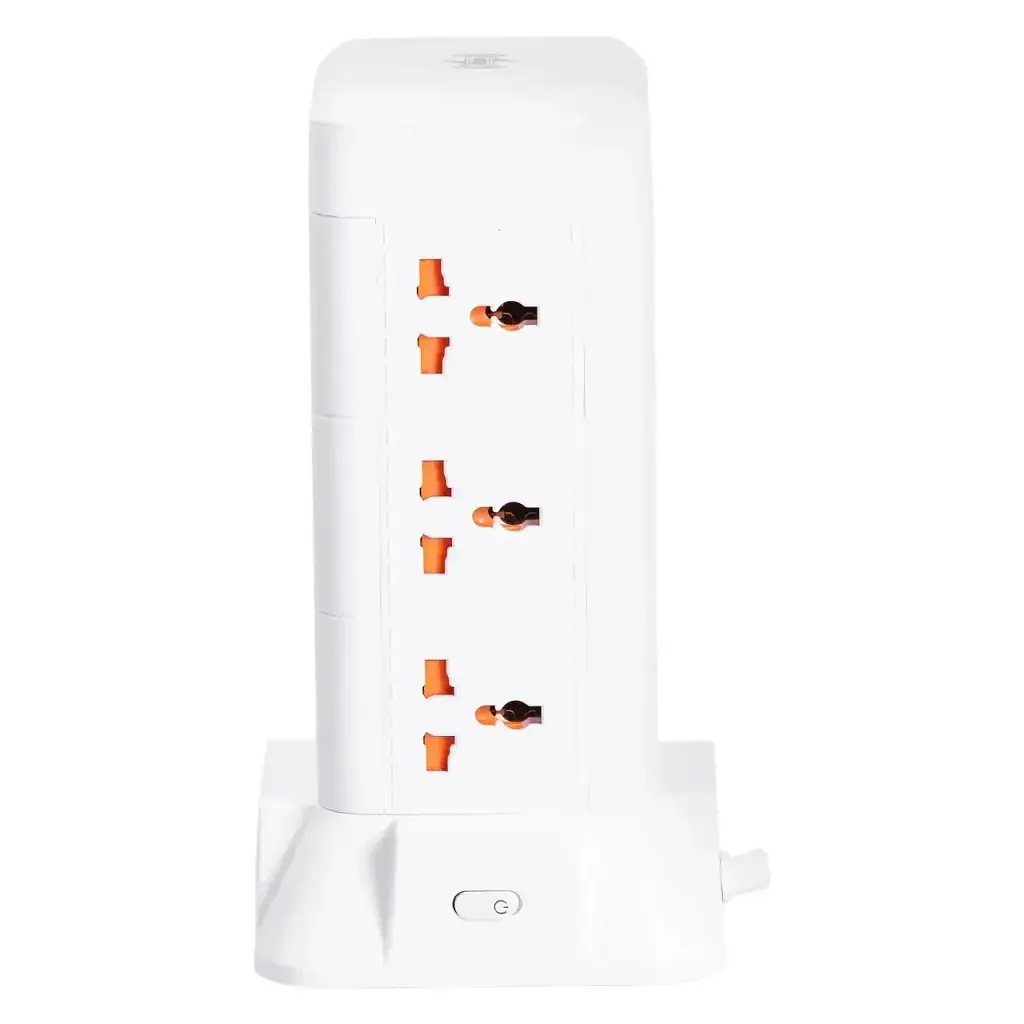 Мережевий фільтр-подовжувач Yiwu HP-5-5 TOWER B23 2,8 м 9 розеток 3USB + 1PD білий  - фото 4