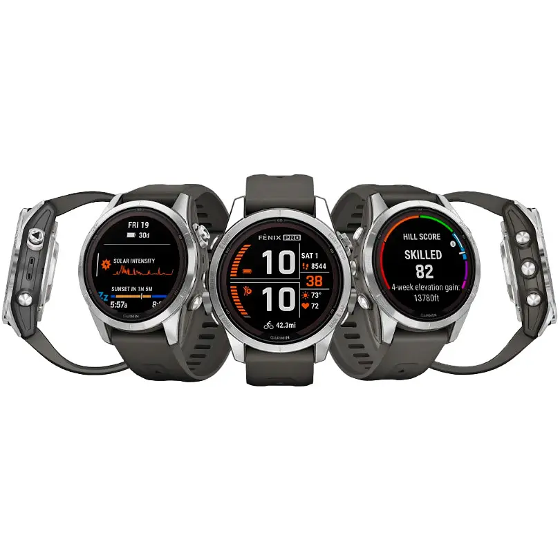 Смарт-годинник Garmin Fenix 7S Pro Solar Edition Silver with Graphite Band (010-02776-00) [90552] - фото 10