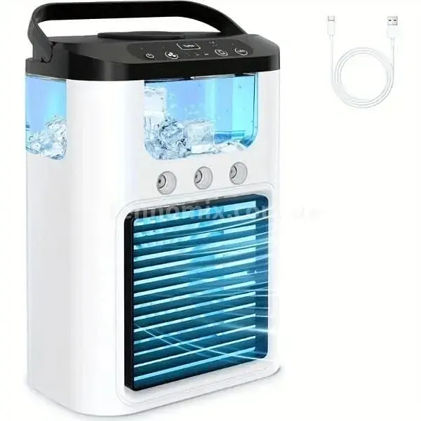 Портативний міні кондиціонер з USB Ice Cooler XL-1346 • Настільний вентилятор-зволожувач з резервуаром 560 мл і LED-підсвіткою - фото 3