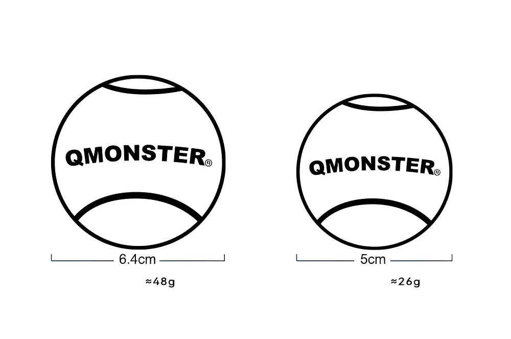Іграшка для собак QMonster Q-Balls тенісні мячики 4шт L (діаметр 6.4 см) - фото 3