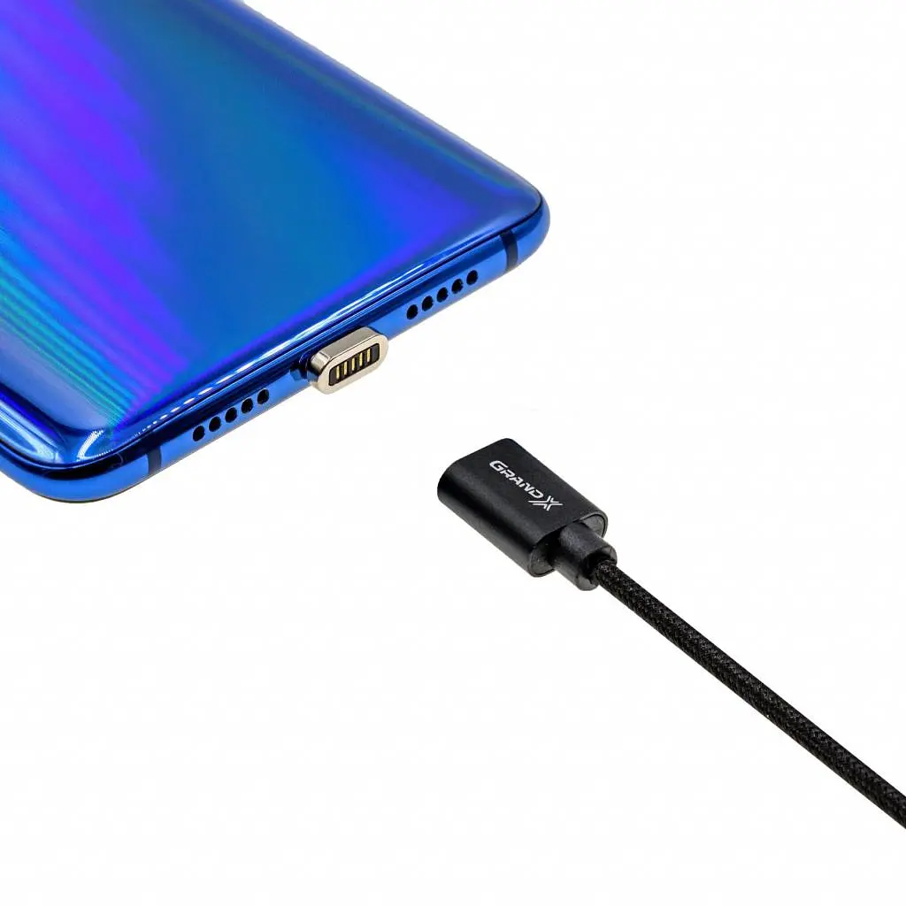Дата кабель USB 2.0 AM to Micro 5P 1.0m Magnet Grand-X (MG-01M) - фото 5