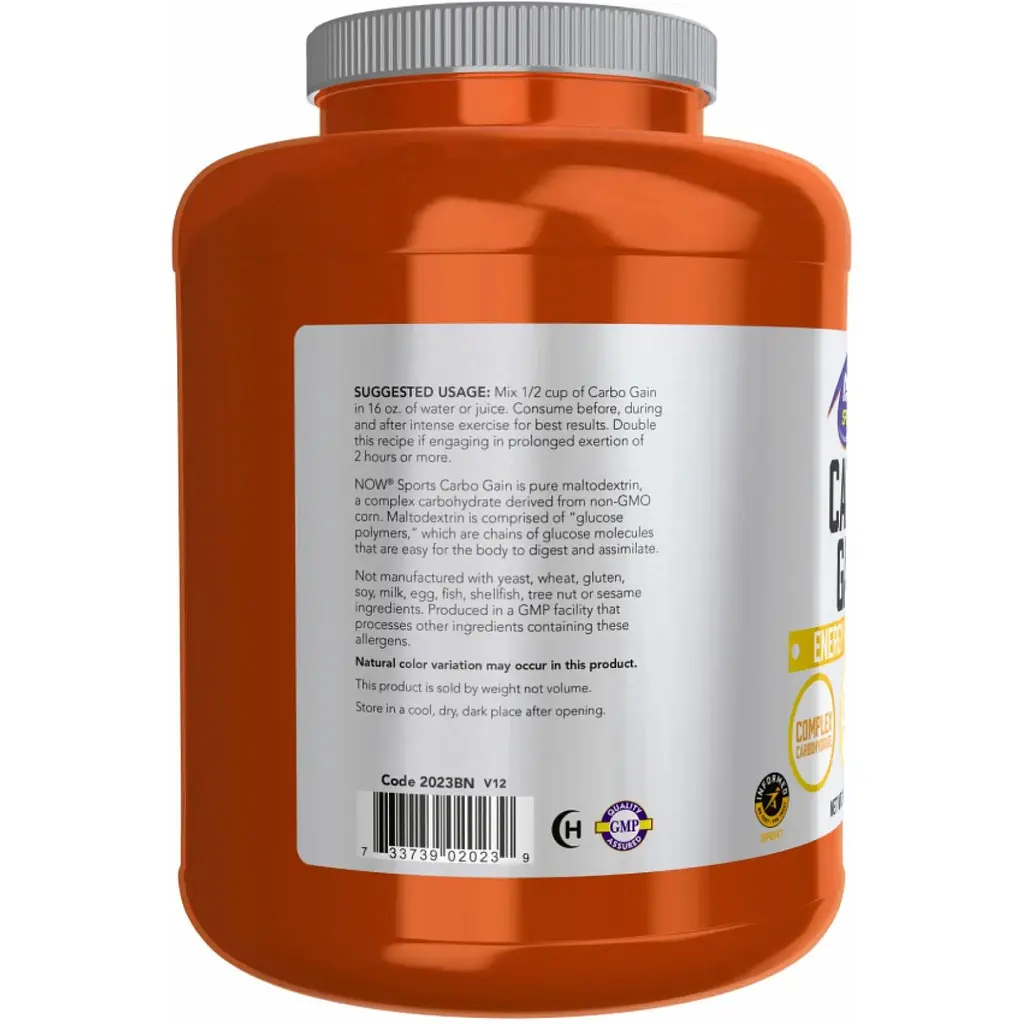 Гейнер Now Foods Carbo Gain 8 lb 3630 г - фото 3