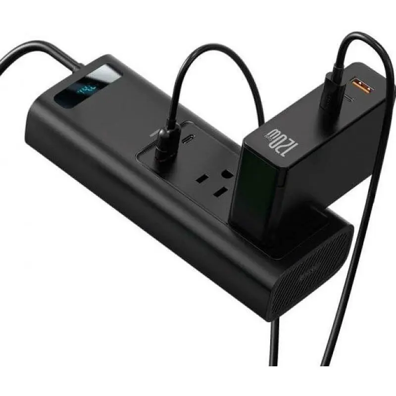 Преобразователь DC-AC Baseus In-Car Inverter 150W Black (CRNBQ-A01) - фото 2