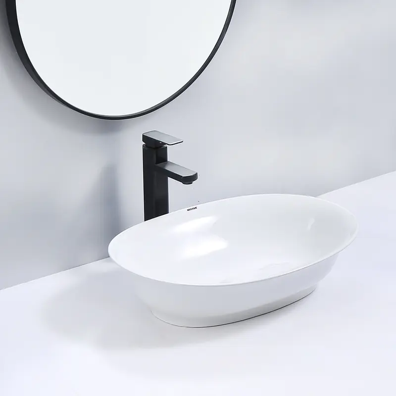 Умивальник накладний Mixxus Premium Ellipse-0103 550x390x140 мм MP6553, Білий - фото 4