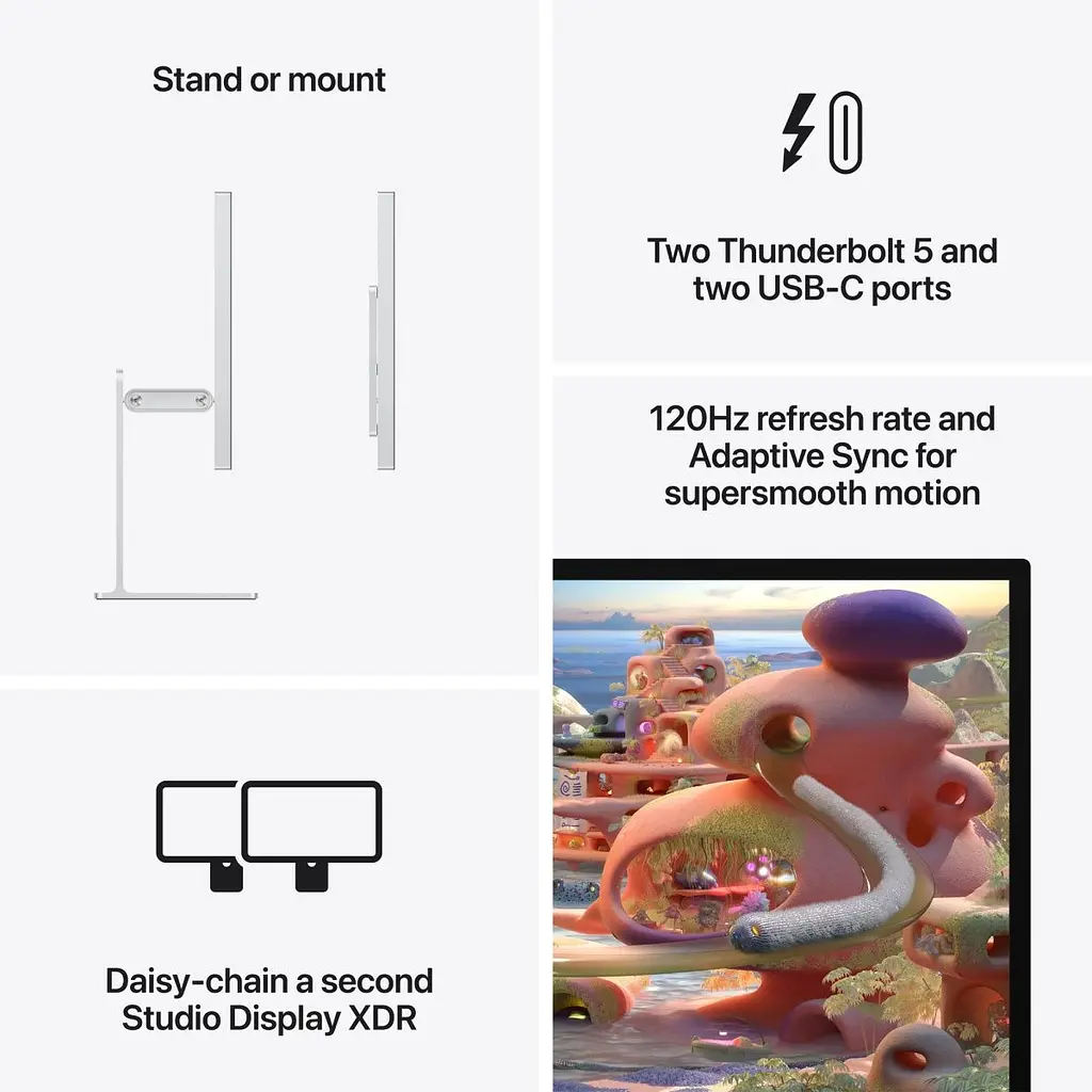 Монітор Apple Studio Display XDR 27" Standard glass with VESA mount adapter 2026 (MFEN4) [167743] - фото 10